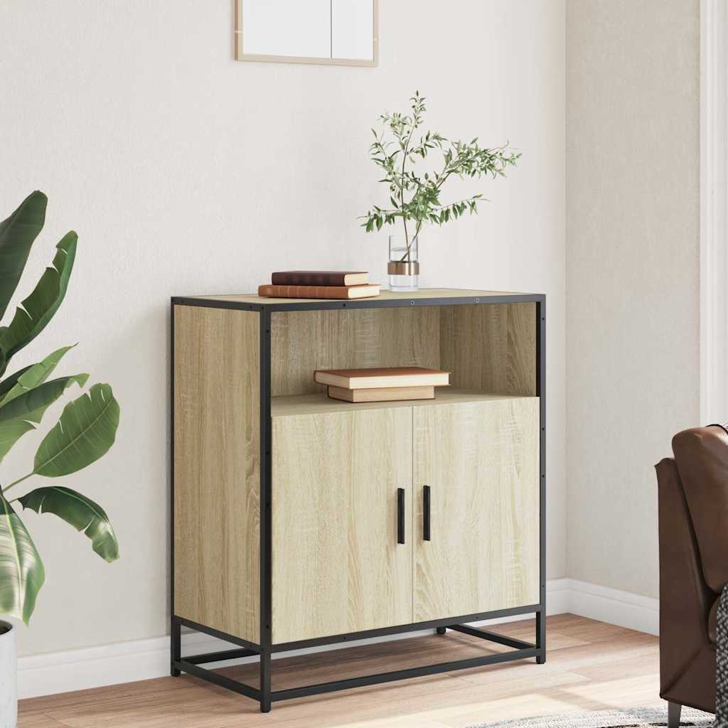 Vidaxl Komoda, Dąb Sonoma, 68X35X76 Cm, Materiał Drewnopochodny