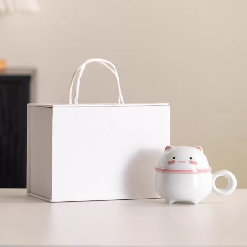 Guochao Panda Tea Cup Tea Separation Cup Ceramic Filter Water Cup With Lid Special Personal