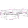 Daybed without Mattress 80 x 200 cm Solid Pine Wood