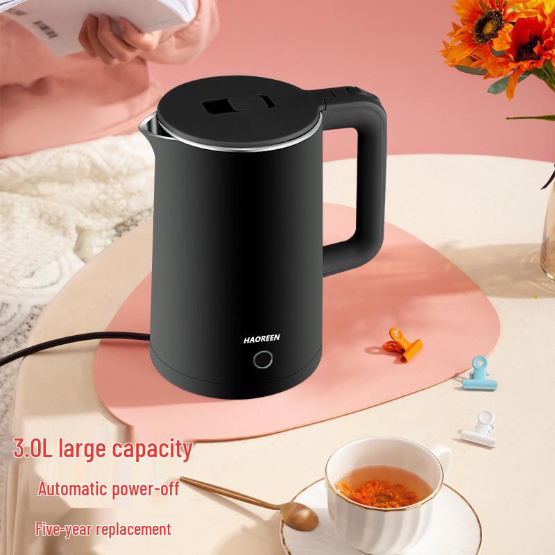 Kompakt elektrisk vattenkokare för hemmet och studentrum: Isolerad, Snabbuppvärmning, Automatisk, Bärbar för Te & Matlagning.