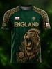 Summer Men's Women's England Game Day Outfit Short Sleeve T-shirt Tops Soccer Fans Soccer Jersey Fans T-shirt Tee