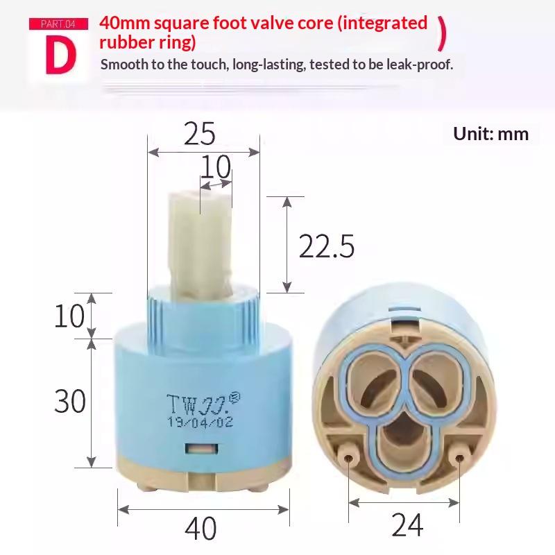 1Pcs Plastic Ceramic Cartridges Ceramic Disc Cartridges Mixer Faucet Thermostatic Cartridges Faucet Disc Valve For Mixer 35/40Mm
