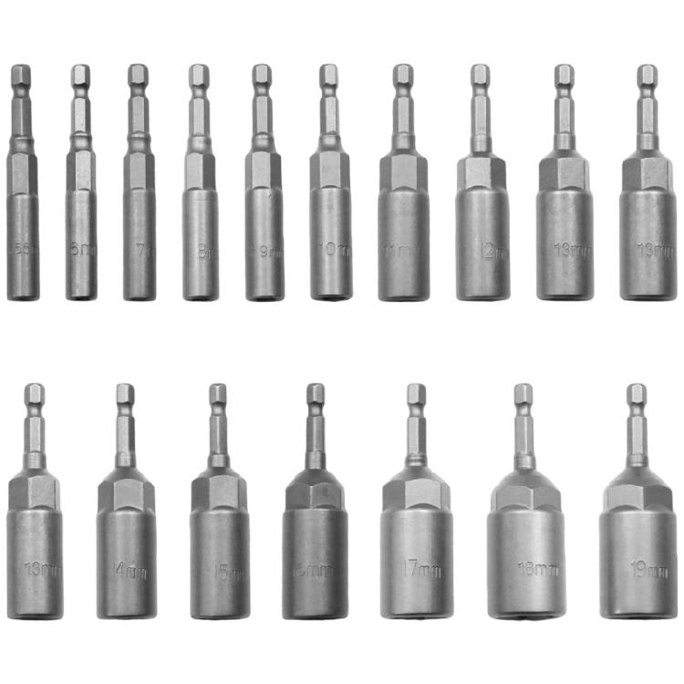 Professional Deeply Well Socket Bit Set Heavy Duty Steel Build Deepened Socket Wrench with Size Labels for Quick Access