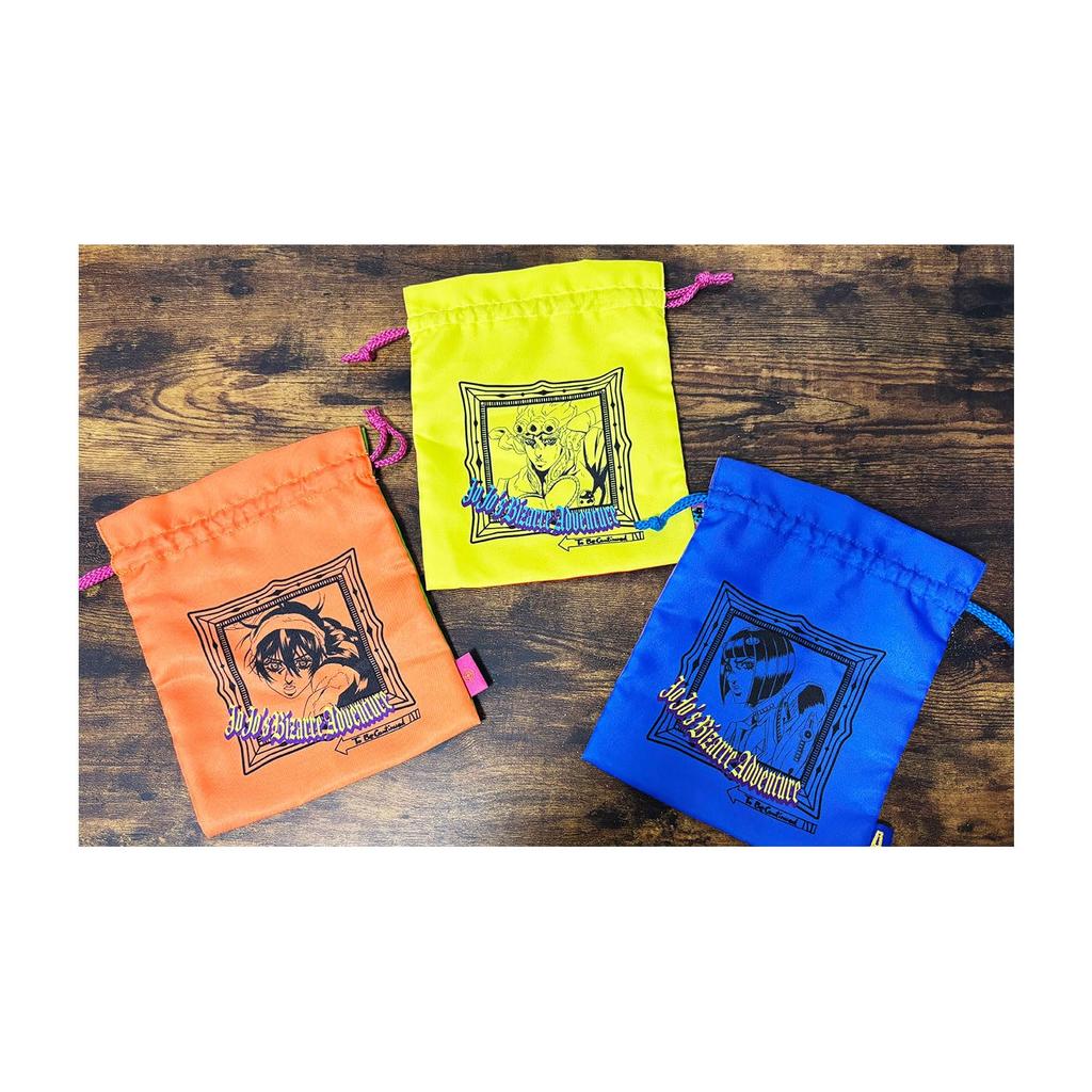 Small Planet Bizarre Golden Wind Travel Drawstring Bag Bucciarati Abbacchio JoJo's Adventure &