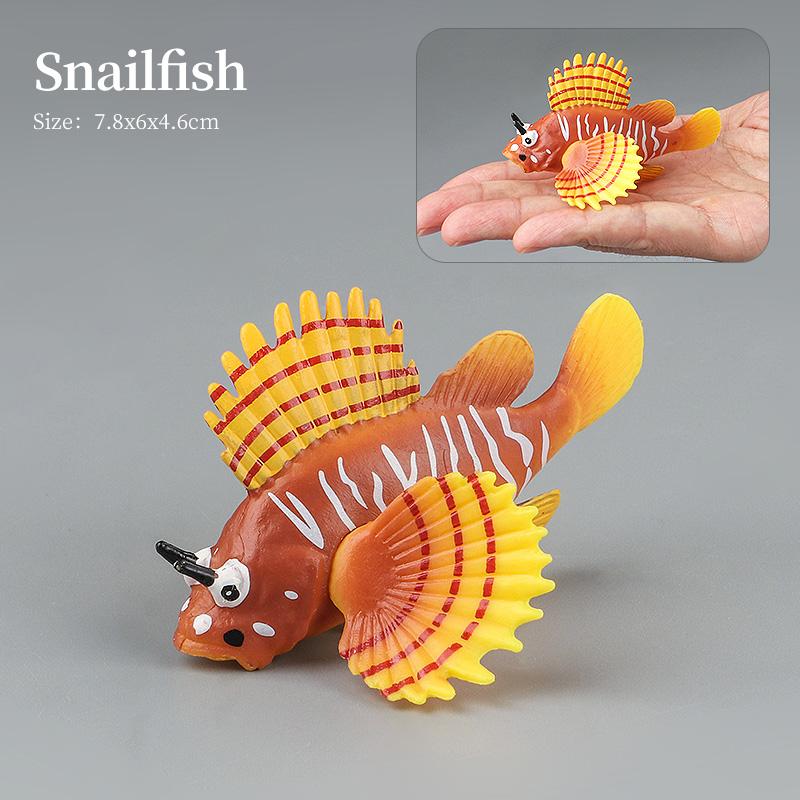 Set di Action Figure Modello Animali Marini - Pesci Oceanici Tonno Pesce Vela Persico Cernia Salmone PVC Giocattolo Educativo per Bambini