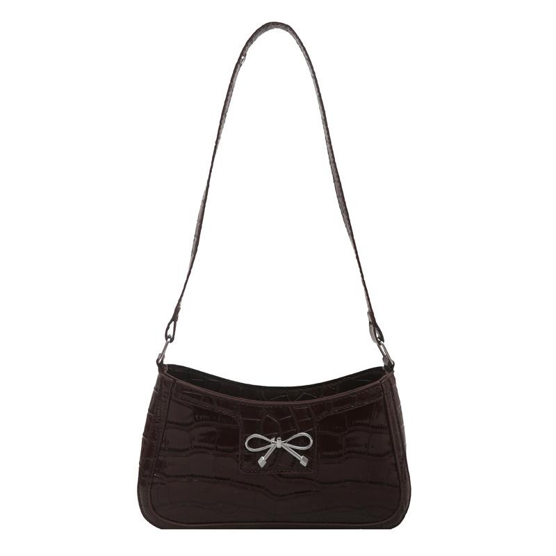 Stone Pattern Women's Commuter Bags -Bowknot Large Capacity Soft Durable Crossbody Casual Fashion Chic Premium Feeling High Value Bags