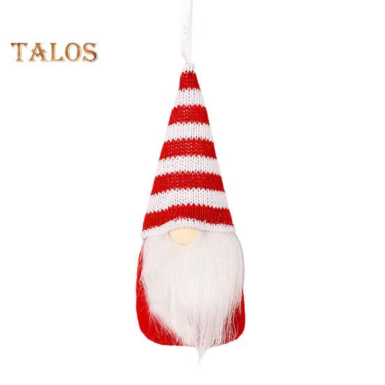 Christmas Hanging Gnome Decorations Plush Gnome Ornaments Handmade Faceless Dwarf Figurine for Tree Wall Fireplace Window Decor