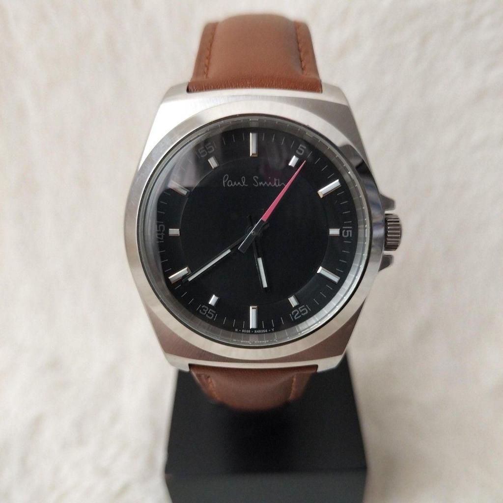 Used [New Belt Replaced! ] Paul Smith  Watch Brown Leather Gray Face
