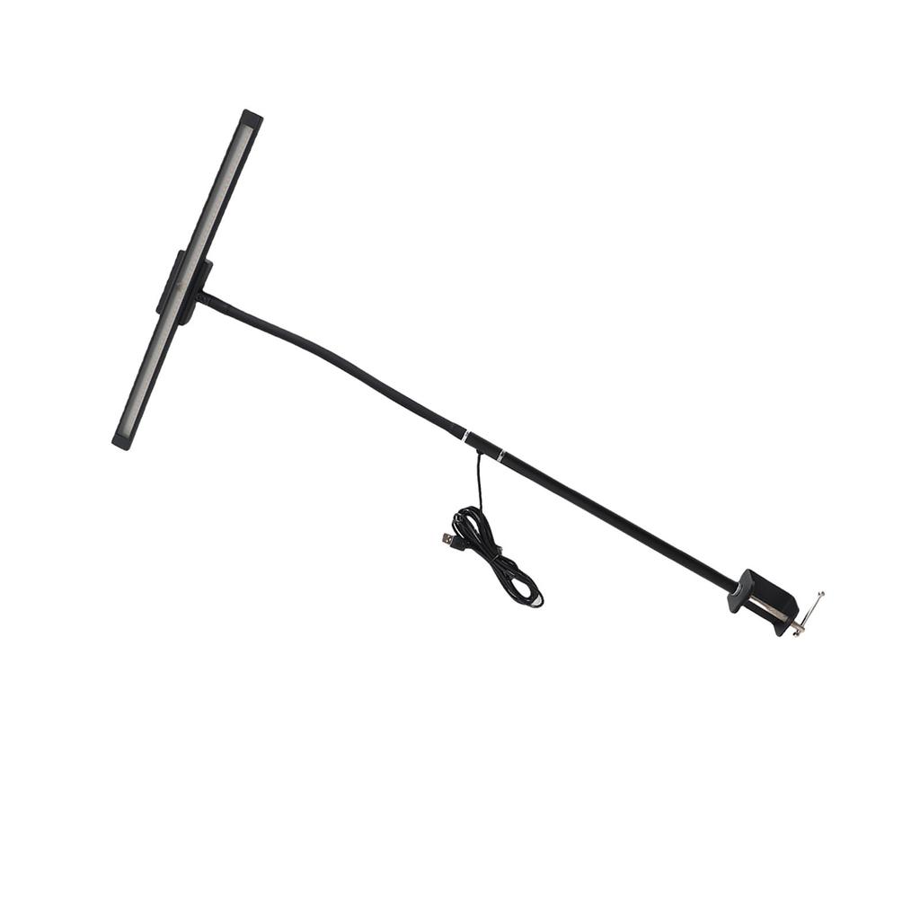 LED Desk Lamp Double Key Stepless Dimming Eye Caring Gooseneck Table Lamp for Reading Studying Working