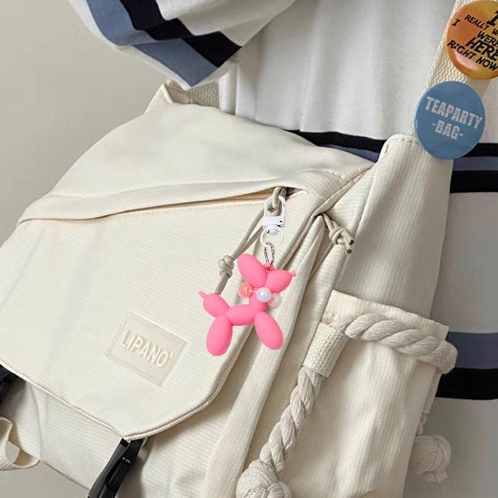 

Трехмерный воздушный шар Щенок Цветной брелок Акриловая жемчужная цепочка Подвеска Автомобильные ключи Аксессуары фиолетовый