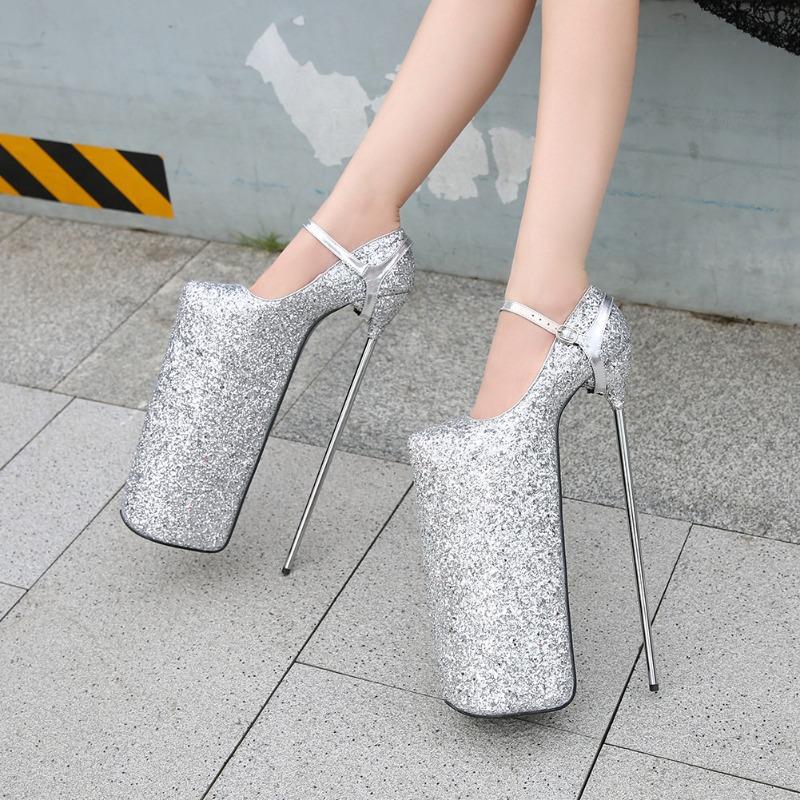 Heel waterproof table high heels live