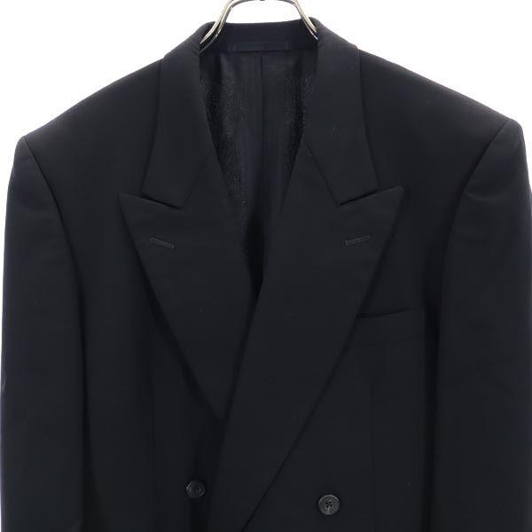 Aquascutum Made In Japan Double Long Sleeve Tailored Jacket AB5 Black Men's Used