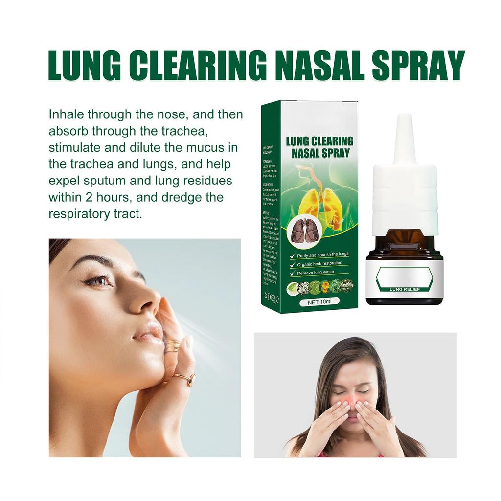 Spray Nazal Pentru Decongestionare – Spray Nazal Calmant Pentru Ronțăit, Secreții Nazale Abundente și Disconfort Nazal 10ml