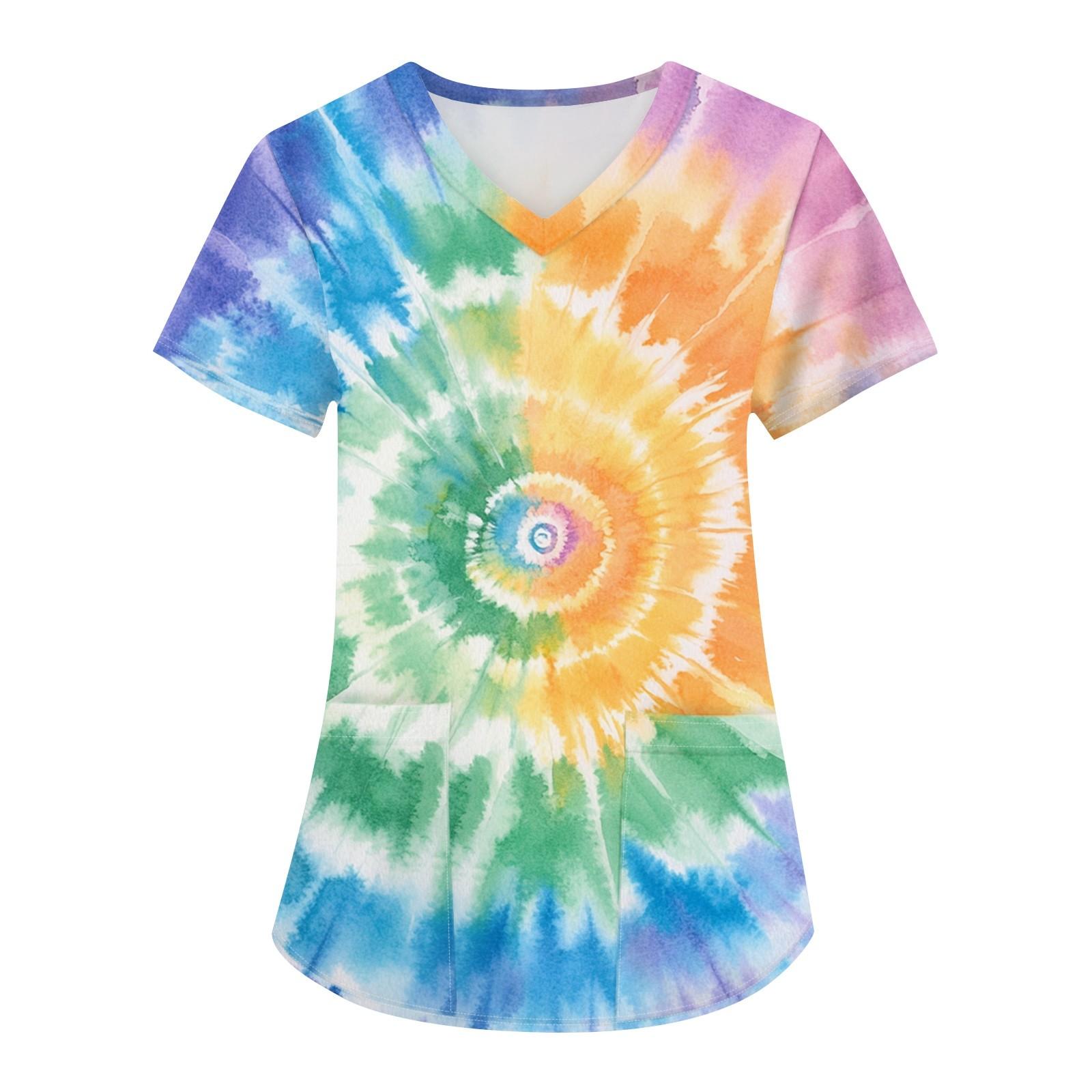 

Женская мода с v-образным вырезом, короткими рукавами и карманами, топы с принтом S жёлтый