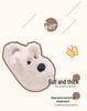 Westie Puppy Cotton Slippers - Girls' Warm Autumn/Winter Indoor Fur Slippers