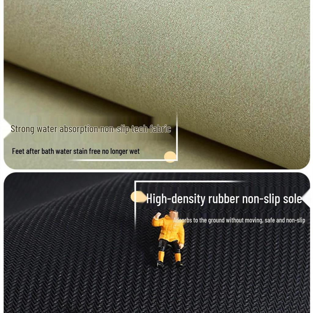 Quick-Dry, Non-Slip Absorbent Bathroom Mat - Customizable & Easy to Clean.