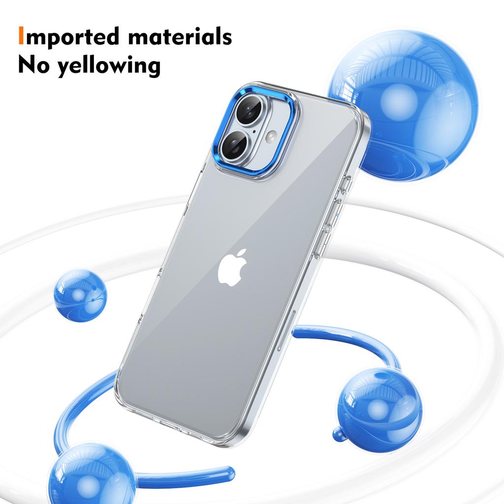 For iPhone 16 Clear Phone Case Hard PC Anti-Scratch Mobile Phone Back Cover