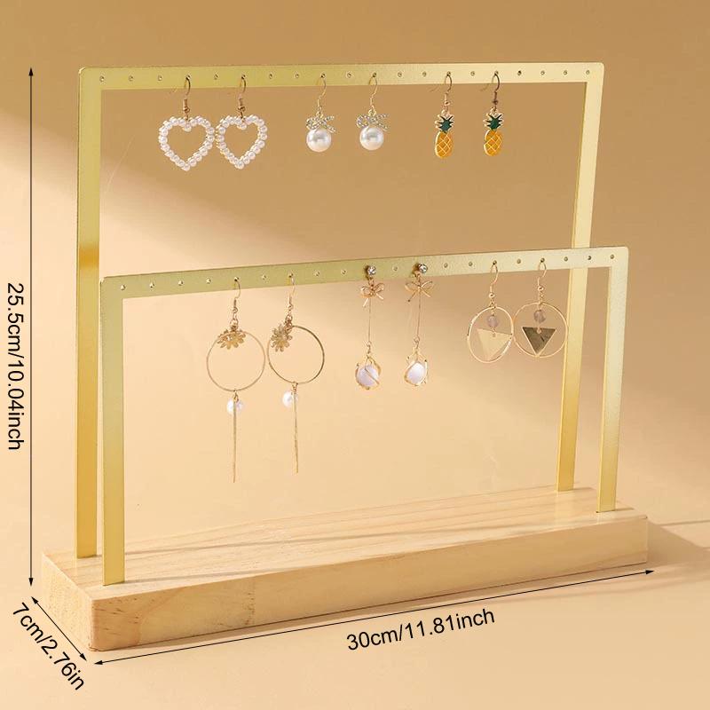 Jewelry Organizer Metal Jewelry Rack Desktop Stud Earring Drop Earrings Display Storage Stand Jewellery Showcase Props