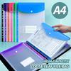 6 A4 Large Capacity Loose Leaf Folders with 11 Hole Binding Rings, Modern PP Material, Expandable Buttons and Label Pockets