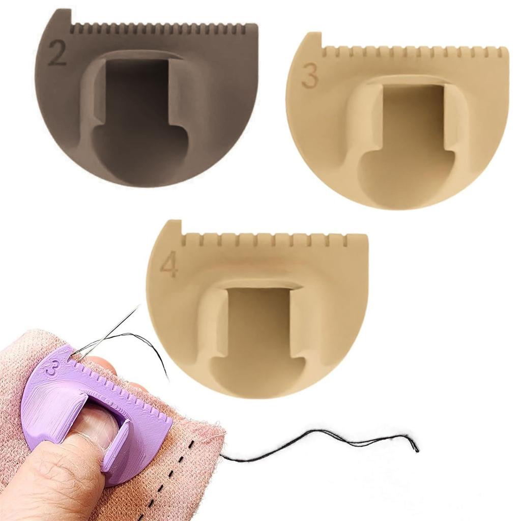 3Pcs Finger Quilting Ruler Patchwork Stitching Measuring Tool Professional Quilting Tool for Stitching Sewing Craft