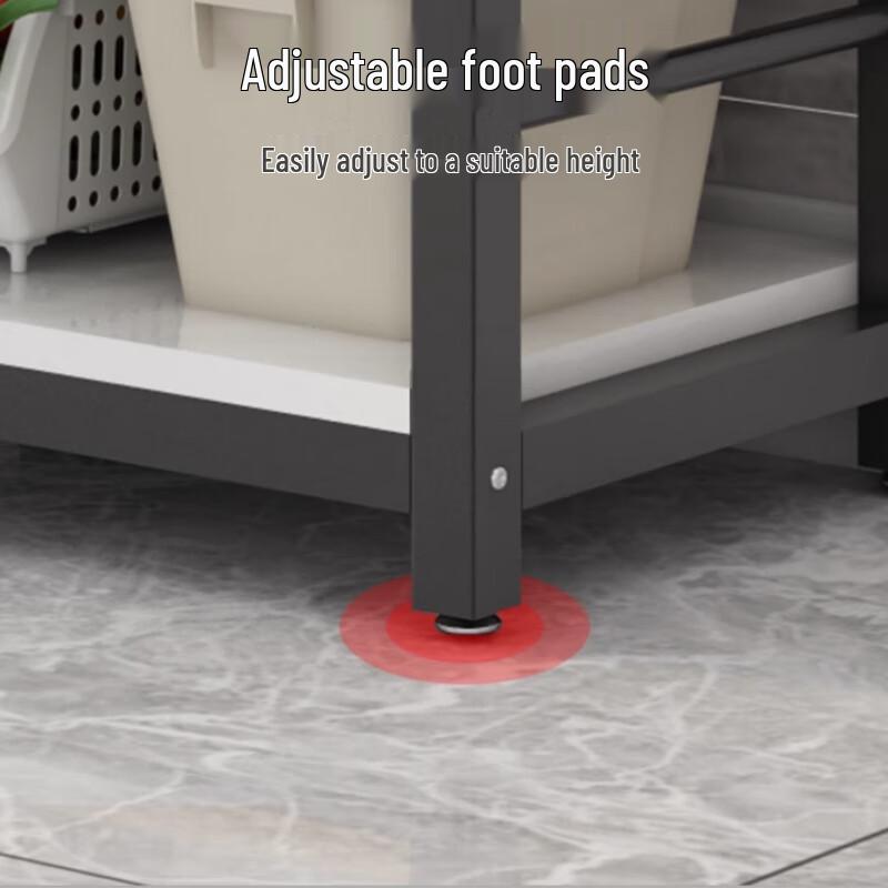 Beifu Bodenstehendes 3-stöckiges Küchenregal