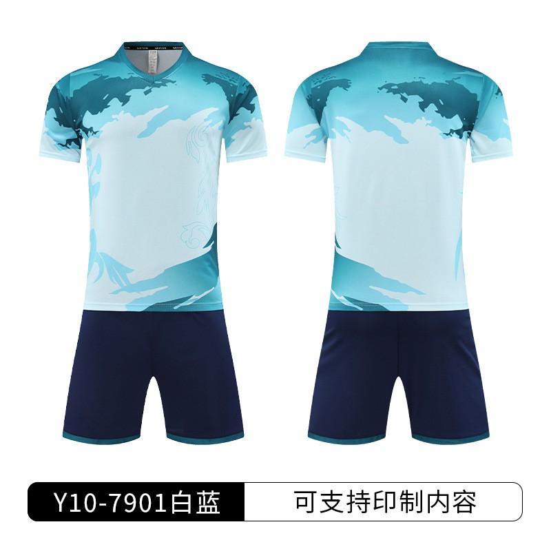 Kids Soccer Jersey Set Quick Dry Short Sleeve Training Kit Boys Girls Football Practice Match Uniform