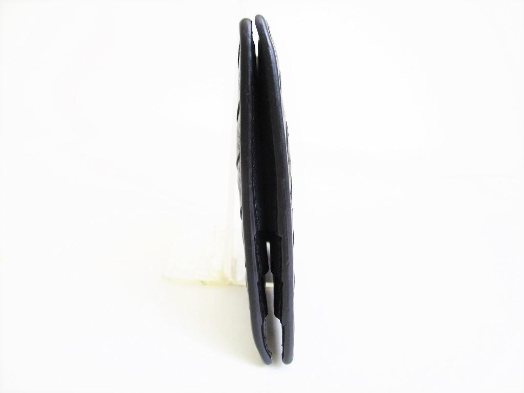 Authentic BOTTEGA VENETA Intrecciato Black Leather Bifold Bill Wallet #8521  Seller Refurbished