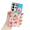 Electroplating Laser Flower Imd Hard Shell Suitable for Samsung S25ultra Ring Bracket S24Plus Mobile Phone Case A56