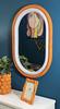 Wall Mirror Antony Orange Mix Velvet Cm 60X4X90