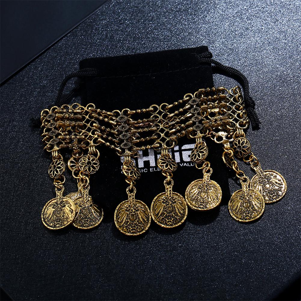 Fashion Simple Retro Exquisite Tassel Coin Pendants Anklet Women Foot Ornaments