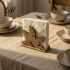 Durable Wood Tissue Dispenser Napkin Holder Leaf Shape Solid Dispenser Decorative Versatile Home Table Ornament Paper Towel Organizer for