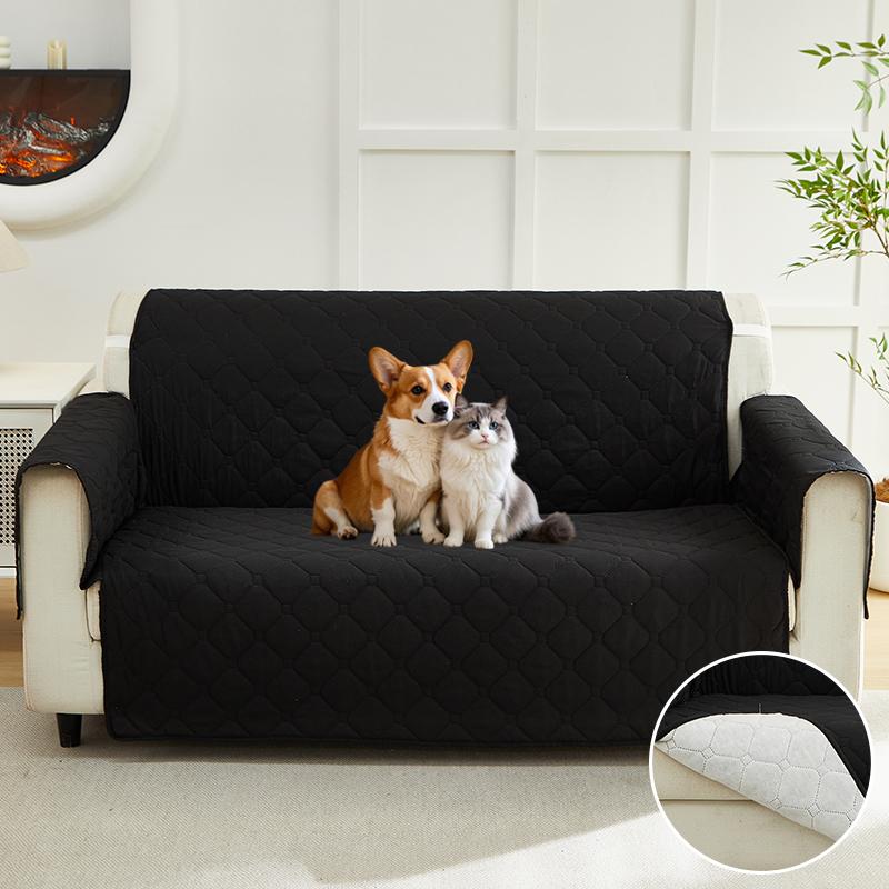 Quilted Sofa Cover Couch Cover Furniture Protector Washable Sofa Slipcover With Non Slip Andastic Straps Pet Friendly 1Pc