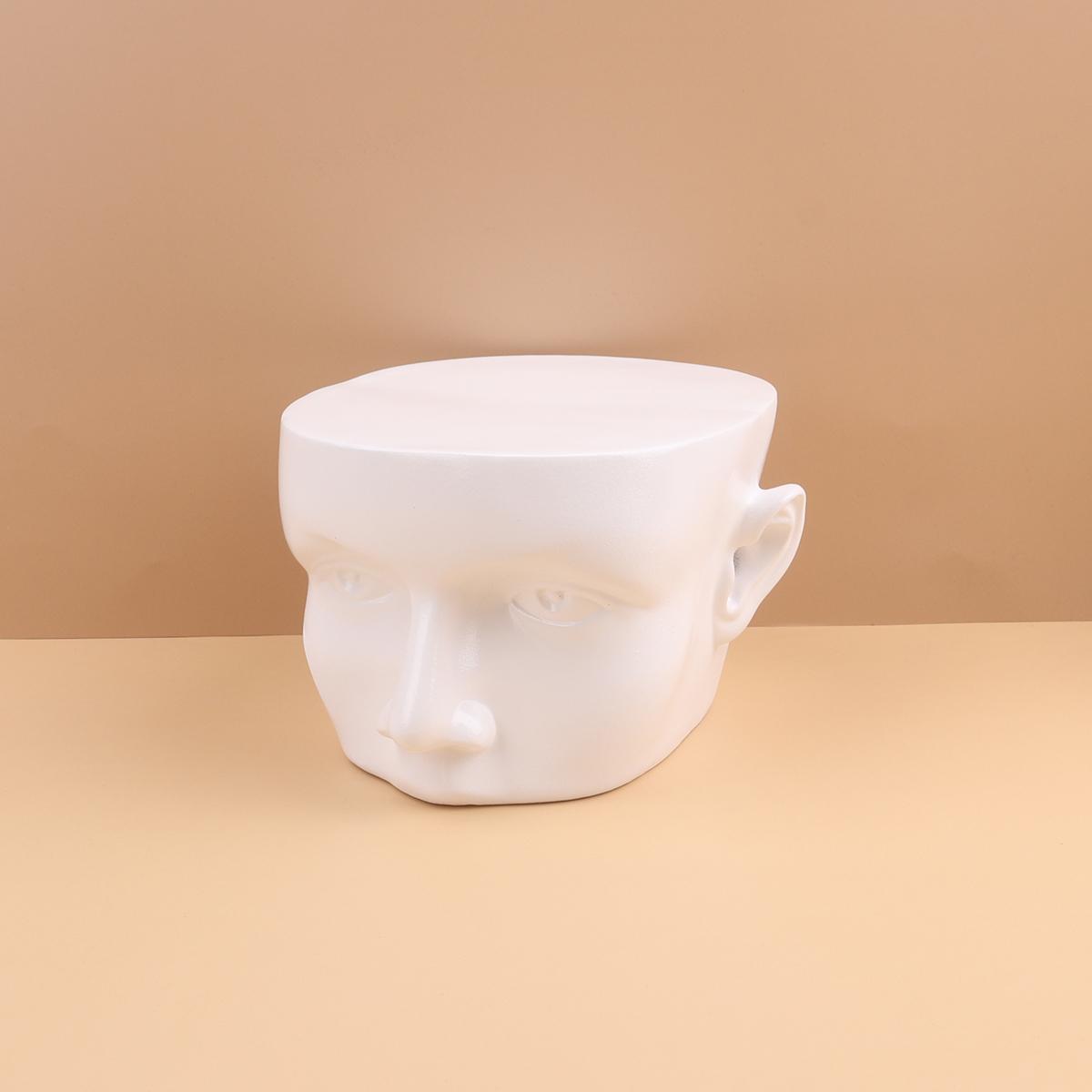 

Модель головы манекена из смолы Физический магазин Подставка для очков Магазин Торговый центр Держатель для дисплея солнцезащитных очков Реквизит для фотостудии белый