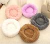 Cats Dogs Round Straight Stripe Plush Warm Comfortable Soft Washable Portable Pet Mat Bed All Seasons