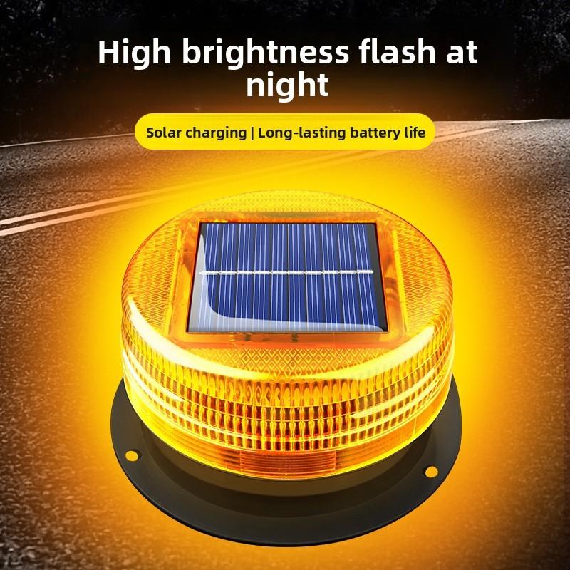 Solar LED Magnetic Warning Light Car Truck Vehicle Wireless Strobe Beacon Flashlight Emergency Signal Night Sensor Flashing