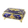 High-End European Metal Jewelry Box with Rose Design, Luxury Decorative Storage Organizer for Necklaces Rings Wedding Gift