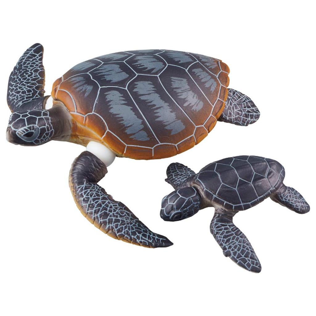 TAKARA TOMY Ania AS-20 Green Sea Turtle Family (Floating Version) Animal Dinosaur Toy