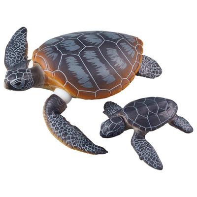 TAKARA TOMY Ania Yeşil Deniz Kaplumbağası Ebeveyn ve Çocuk Hayvan Dinozor Oyuncak Yaşlar AS-20 (Yüzen Ver.) 3+