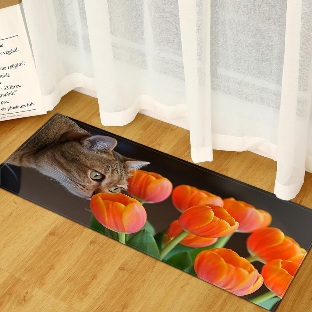 Cute Animal Entrance Door Mat Toilet Non-Slip Floor Mat Bathroom Absorbent Foot Mat Bedroom Living Room Carpet