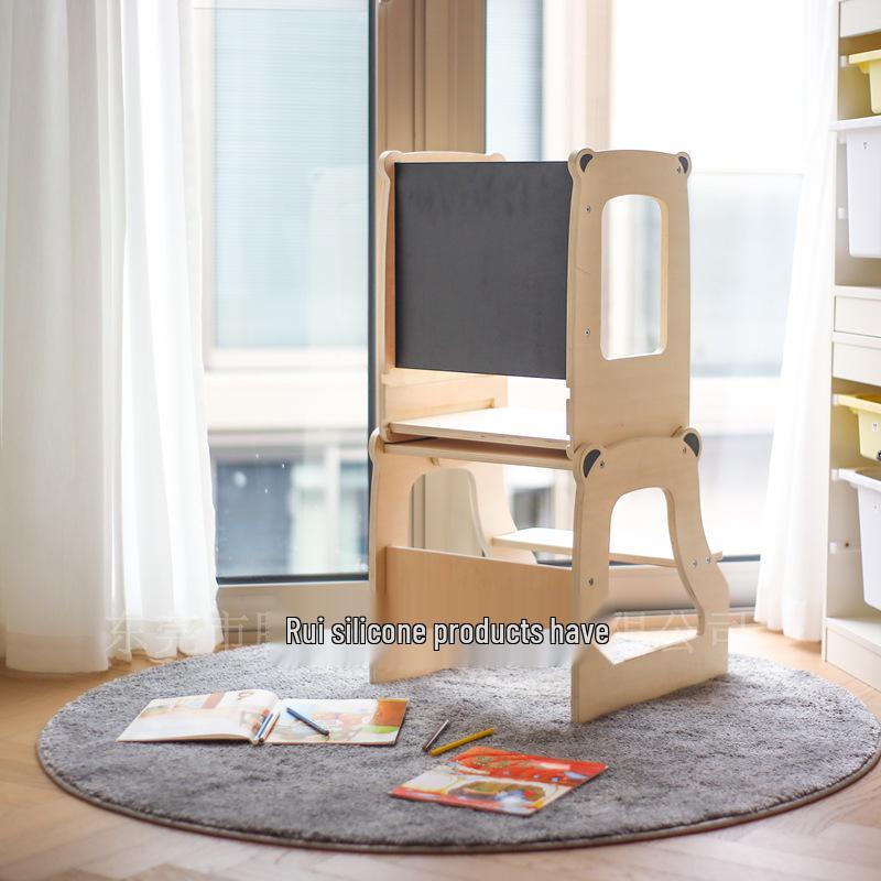Montessori Toddler Learning Tower: Children's Kitchen Sink Step Stool and Washstand