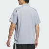 Adidas Logo Cool Sports Casual Short Sleeve Polo Shirt Men Polo Shirts Silver Gray JL6046