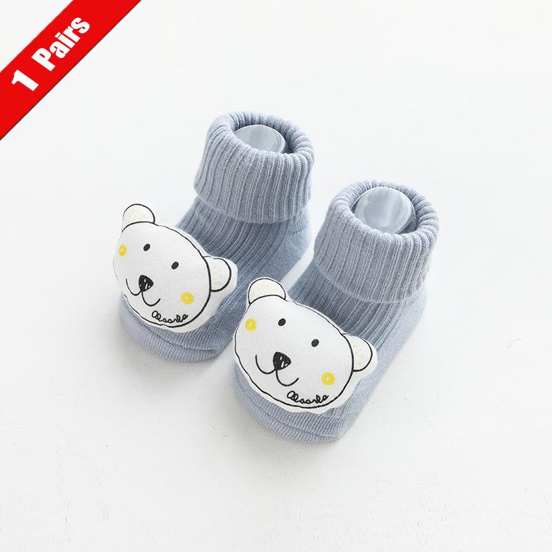 1/5Pairs Newborn Cotton Socks Anti Slip Baby Boy Socks Cartoon Infant Floor Socks For Girls Spring Autumn Baby Accessories 0-2Y