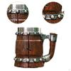 Bar Restaurant Mug Barrel Drinkware with Handle Coffee Medieval for Party