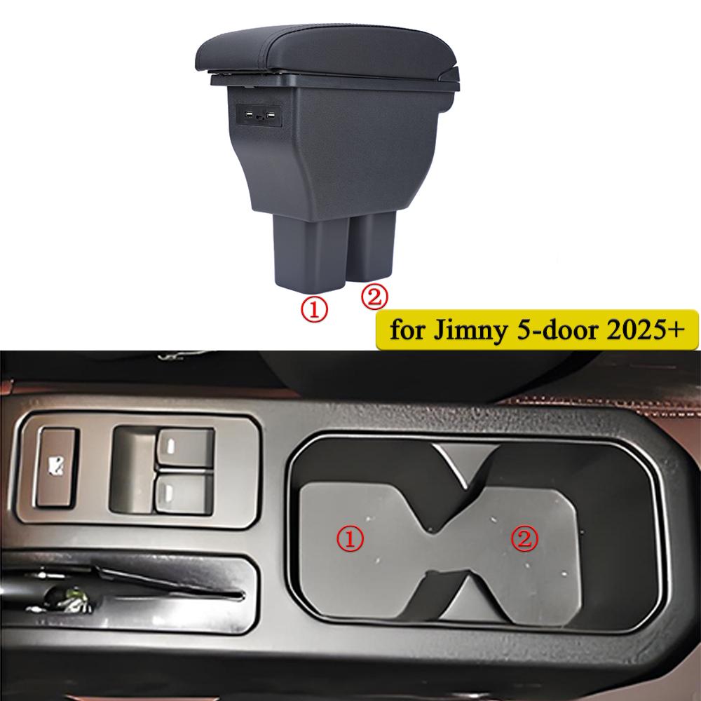 Armrest Box Organizer Cup Holder Mount for Suzuki Jimny JB64 JB74 XL GL -2025 Storage Tidying Interior Modified Accessories