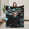 Dracor Malfoye Knitted Blanket Cartoon Tom Felton  Flannel Throw Blankets Home Couch Printed Lightweight Bedspreads
