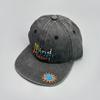 Hip Hop Vintage Flat-Brimmed Baseball Cap Letter Embroidery Men'S And Women'S Face Small Shade Street Dance Cap