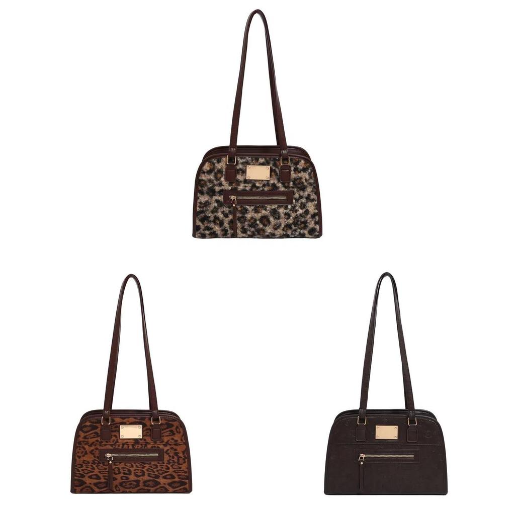 Vintage Leopard Print Backpack For Women With Pu Material And Spacious Design For Daily Use