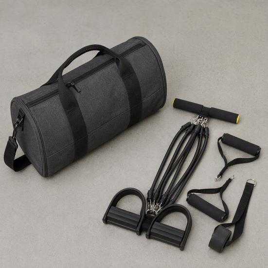 Pedal Resistance Band with Handle 2/4/6-Tube Abdomen Waist Arm Legs Workout Band