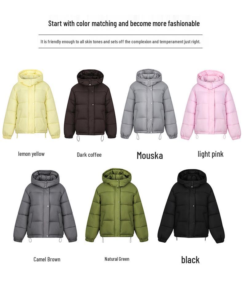 Women's 2026 New Winter Hooded Padded Jacket - Thick Down Cotton Coat for Students