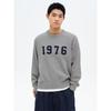 Numbering Applique Knit Pullover Gray